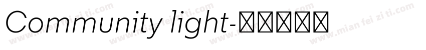 Community light字体转换